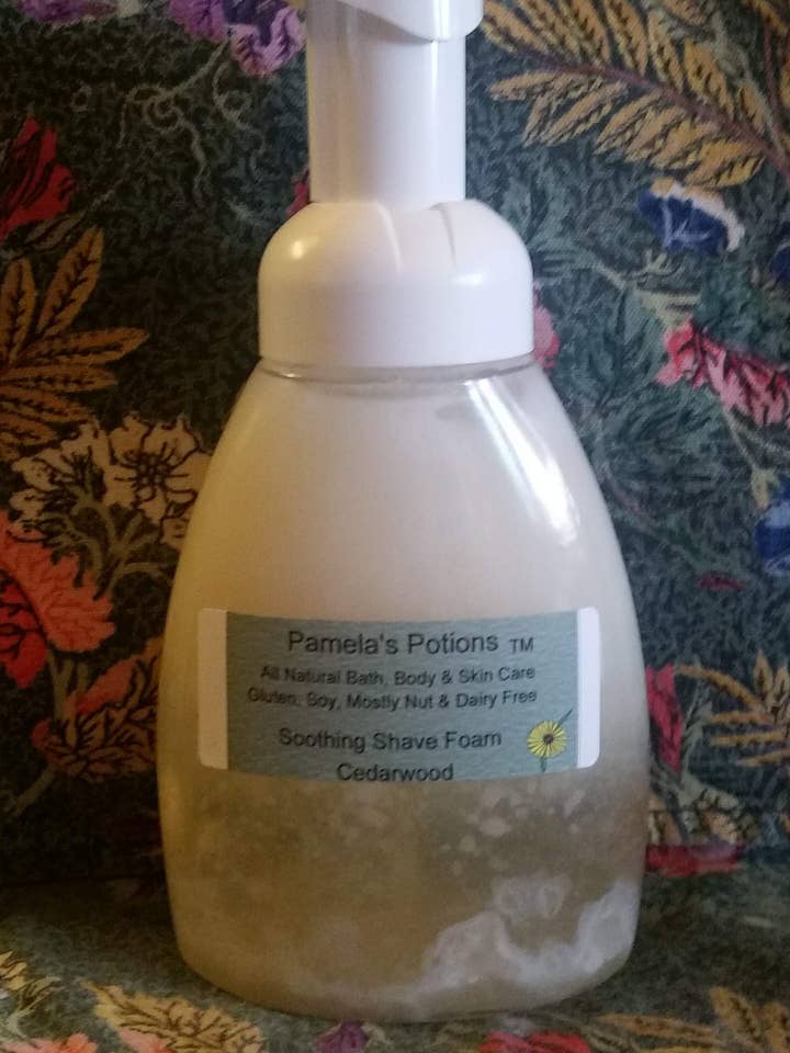Soothing Shave Foam for wholesale by Pamela's Potions All Natural Bath, Body & Skin Care