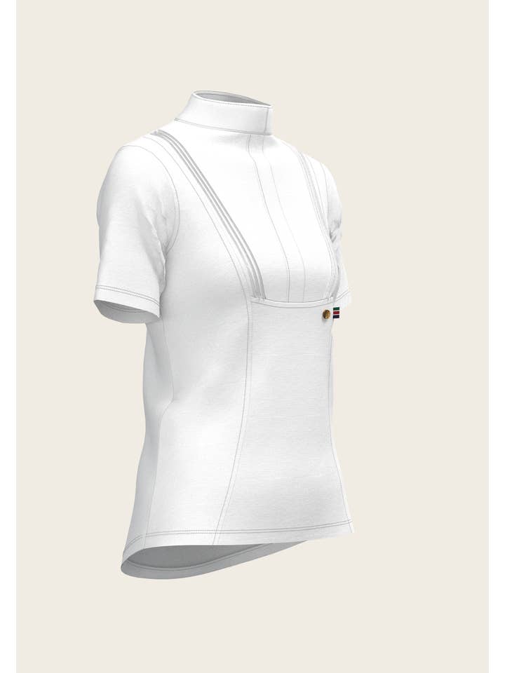 Espoir Equestrian – wholesale T-shirt – women's – Short Pleated Short Sleeve Show Shirt11