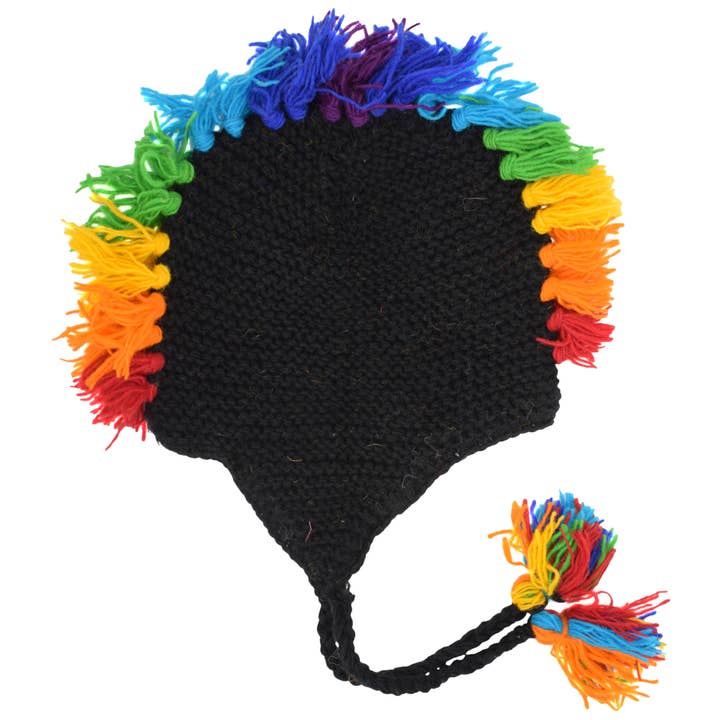 Gheri – wholesale Beanie – Unisex – Wool Mohawk Hat Rast Rainbow Fleece Lined9