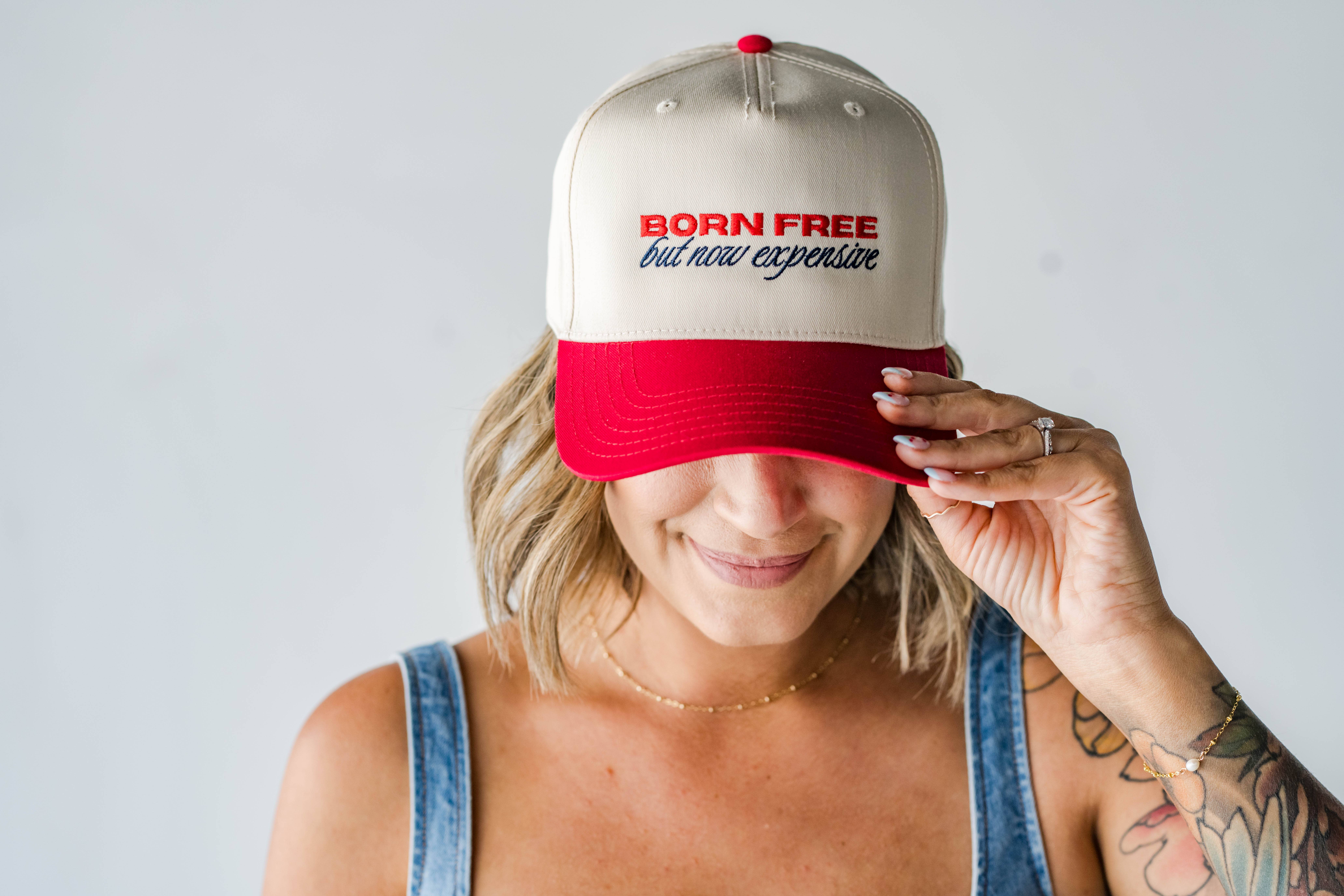 DENVERCO. - Wholesale Trucker Hat - Women's - Born Free But Now Expensive 4th Of July Hat