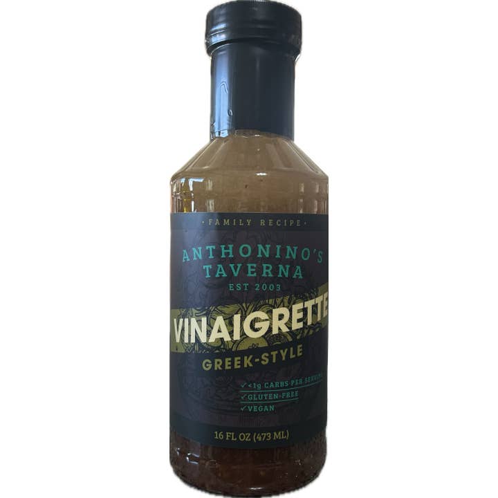 Two Men and a Garden - Wholesale Salad Dressing - Anthonino's Taverna Greek Vinaigrette Salad Dressing 16FL OZ