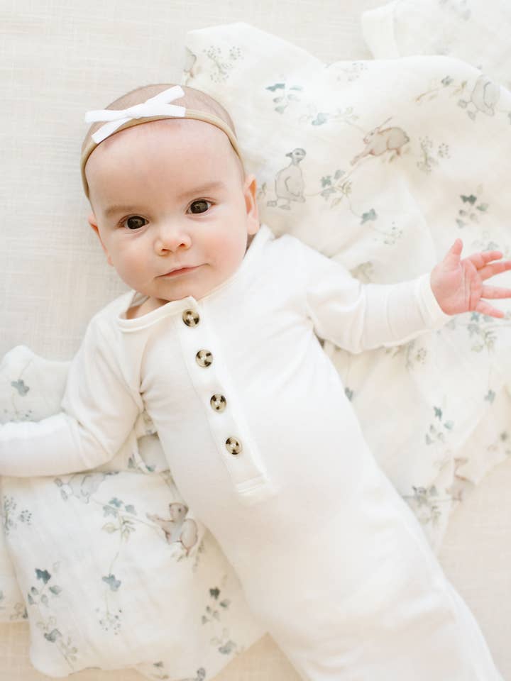 Fawn & Foster - Wholesale Swaddle - Baby - Organic Muslin Gauze Swaddle Receiving Blanket | Ivy Hollow3