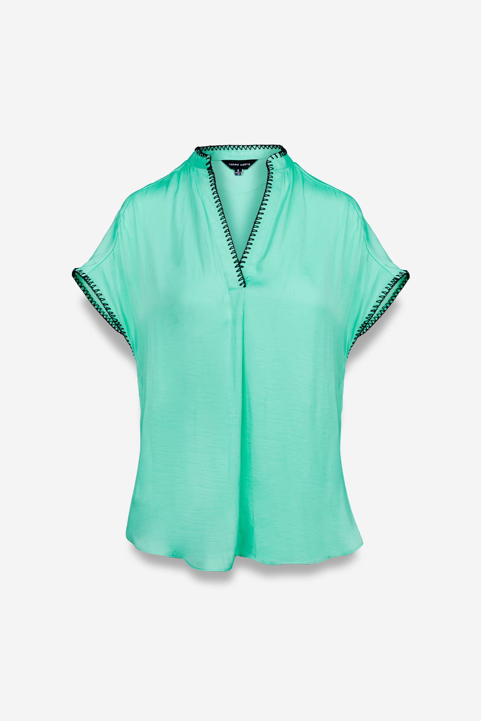 Naked Zebra - Venta al por mayor Blusa - Mujer - Blusa regular con hombros caídos y pespunte.5