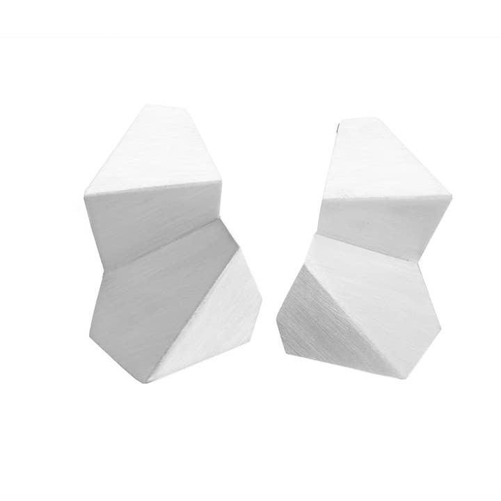 Statement geometric stud earrings for wholesale by Elina Briede Jewelry