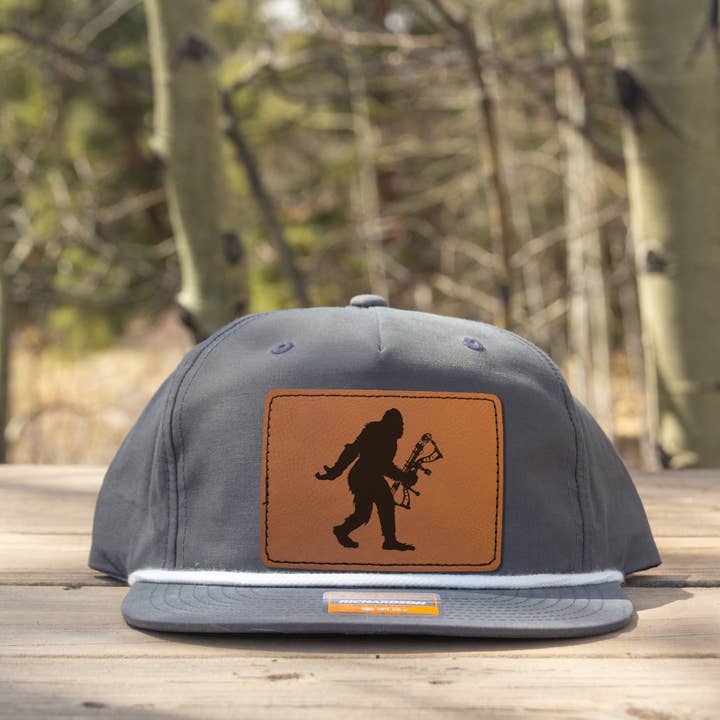 Hinterland Outdoors - Wholesale Flat Brim Cap - Unisex - Sasquatch Archery Hunting Rope Hat1