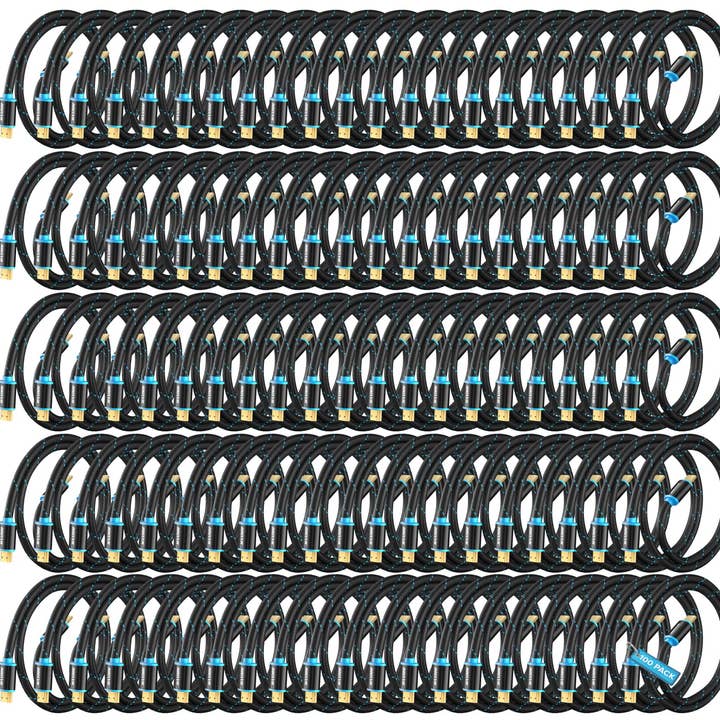 Maximm HDMI Cable 4K Ultra HD HDMI 2.0 Cable, High Speed 18Gbps 4K@60Hz HDR, 3D, 2160p, 1080p, HDCP 2.2, ARC (100 Pack) for wholesale by Maximm Cable