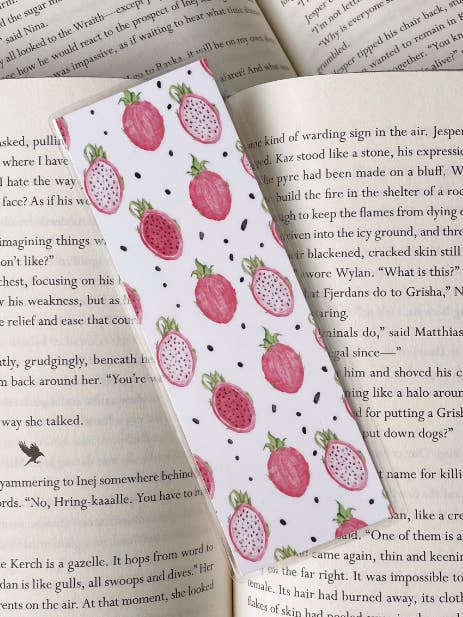 Laminado Dragonfruit/Pitaya Bookmark por atacado de Steeped in Words