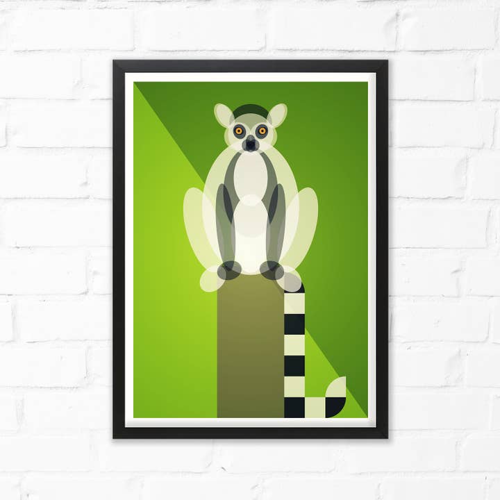 Lemur Print voor wholesale door Cloud Cuckoo Design