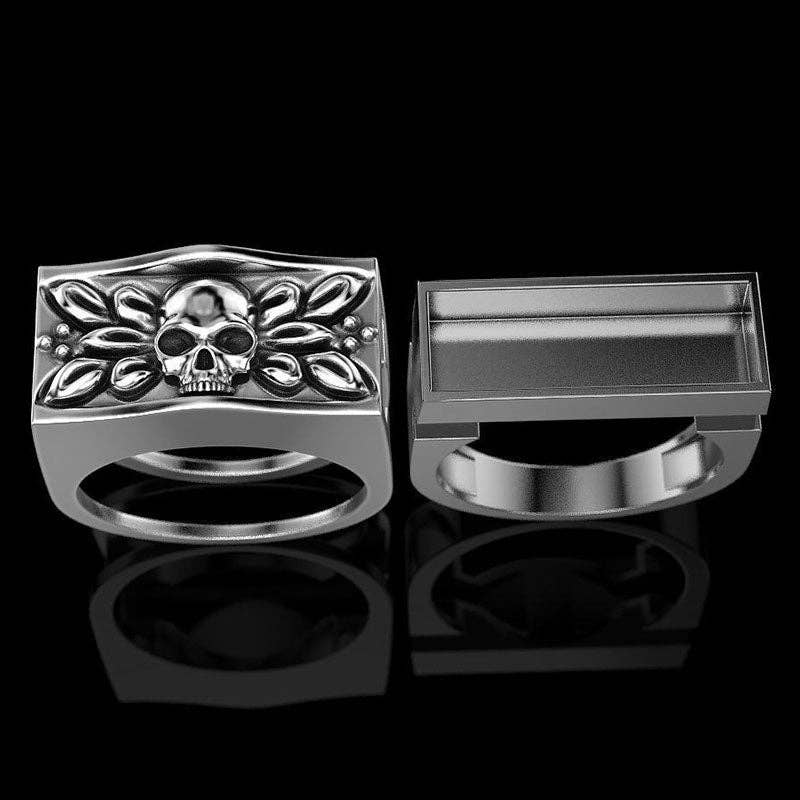 Tourtiwi - Wholesale Cocktail/Statement Ring - Punk Style Skull Couple Rings7