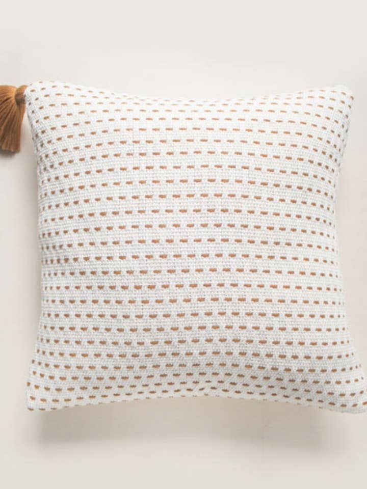 Handwoven Copper Point Pillow for wholesale by Lula Mena