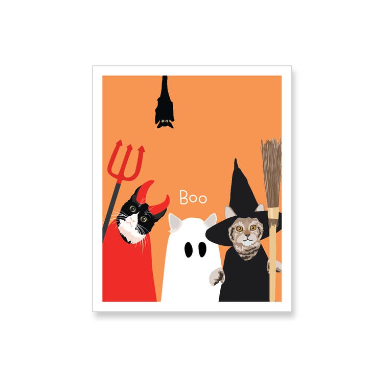 Apartment 2 Cards - Wholesale Sticker - Halloween Cats in Costume Vinyl Sticker
