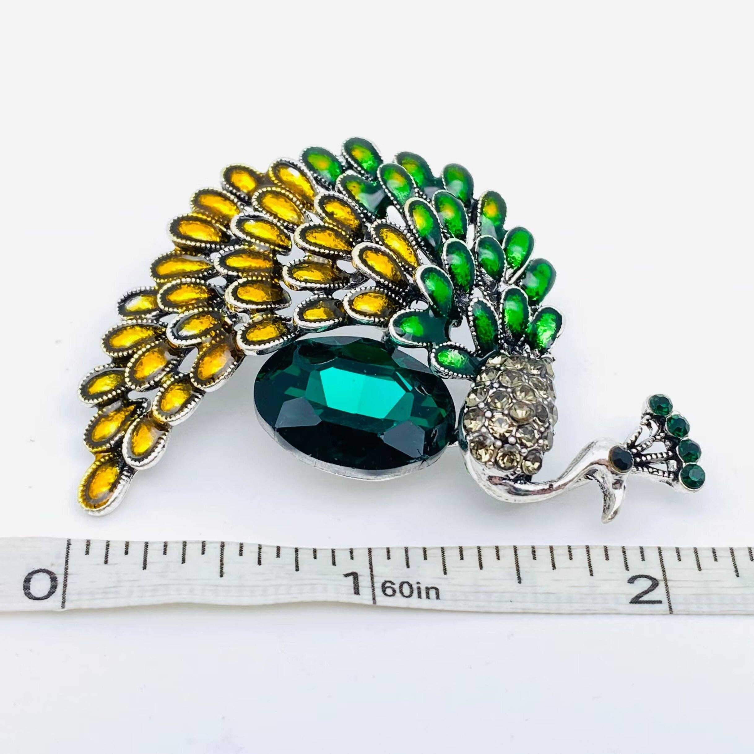 Mio Queena - Wholesale Brooch - Enamel Colored Rhinestone Peacock Brooch3
