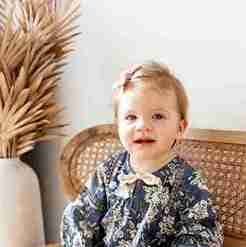 Grey Floral Printed Front Lace Long Sleeve Baby Romper : Infant : Baby for wholesale by Yo Baby