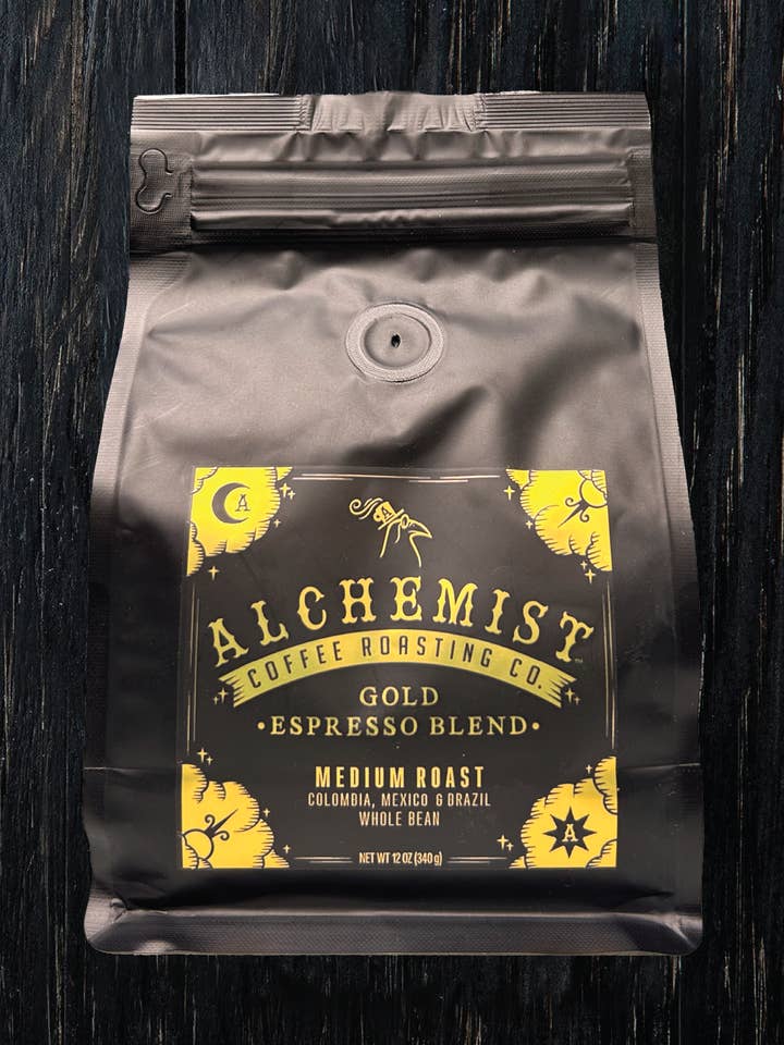 Alchemist Coffee Roasting Co. Gold Espresso 12oz Bags for wholesale by Alchemist Coffee/Beverages