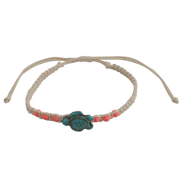 World End Imports Jewelry & Gifts – Großhandel Perlenarmband – BR Makramee/Neonperle/Howlite-Meeresschildkröte-125