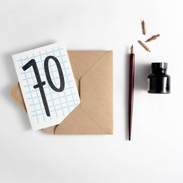 70 große Buchstabendruck-Alterskarte für den Großhandel von Hunter Paper Co.