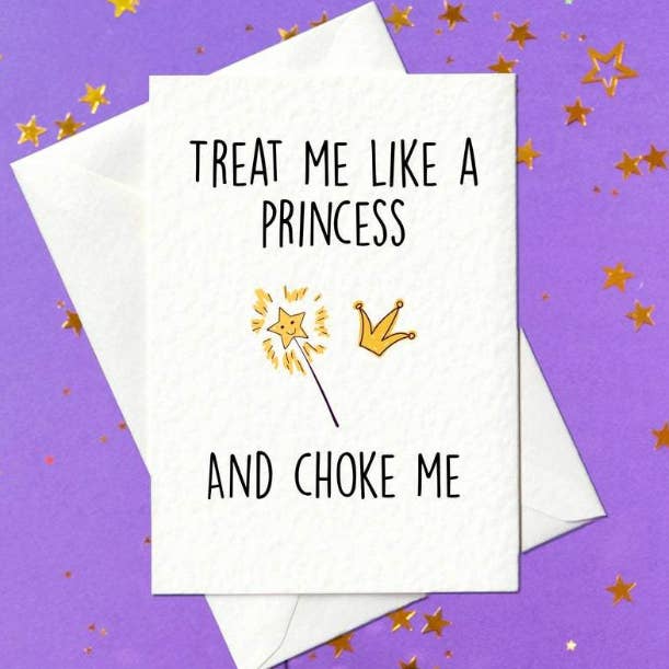 Tarjeta de cumpleaños Treat Me Like a Princess para venta al por mayor de Prickly Cards