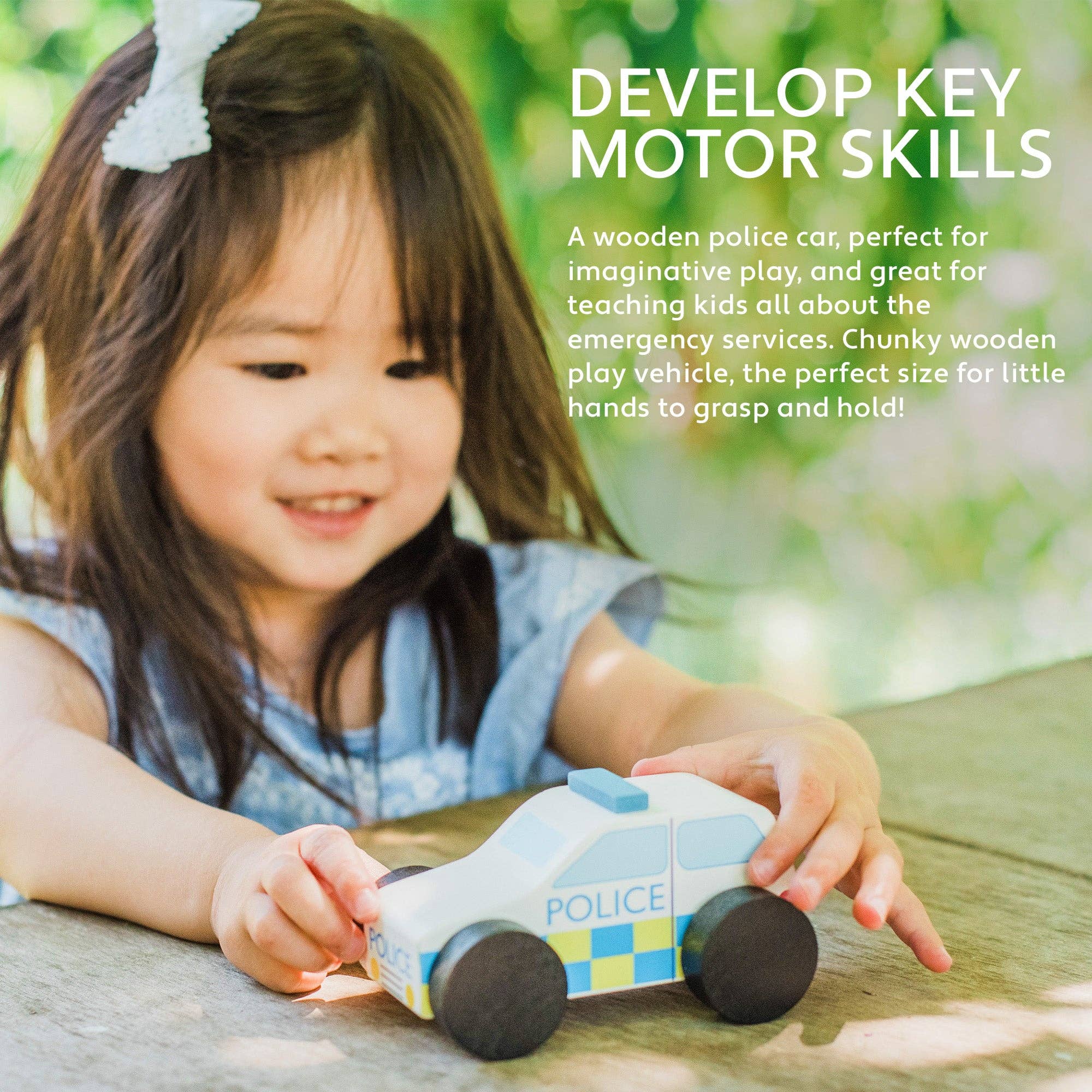 Orange Tree Toys - Wholesale Toy Car/Truck - Kids - Police Car Wooden1