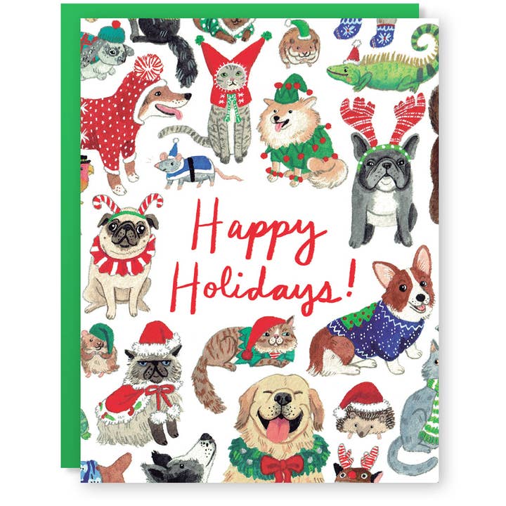 Carte Animaux de Vacances pour la vente par Party Mouse Studio