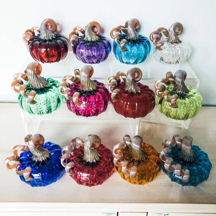 Mini Abóbora de Pedra de Nascimento por atacado de Luke Adams Glass