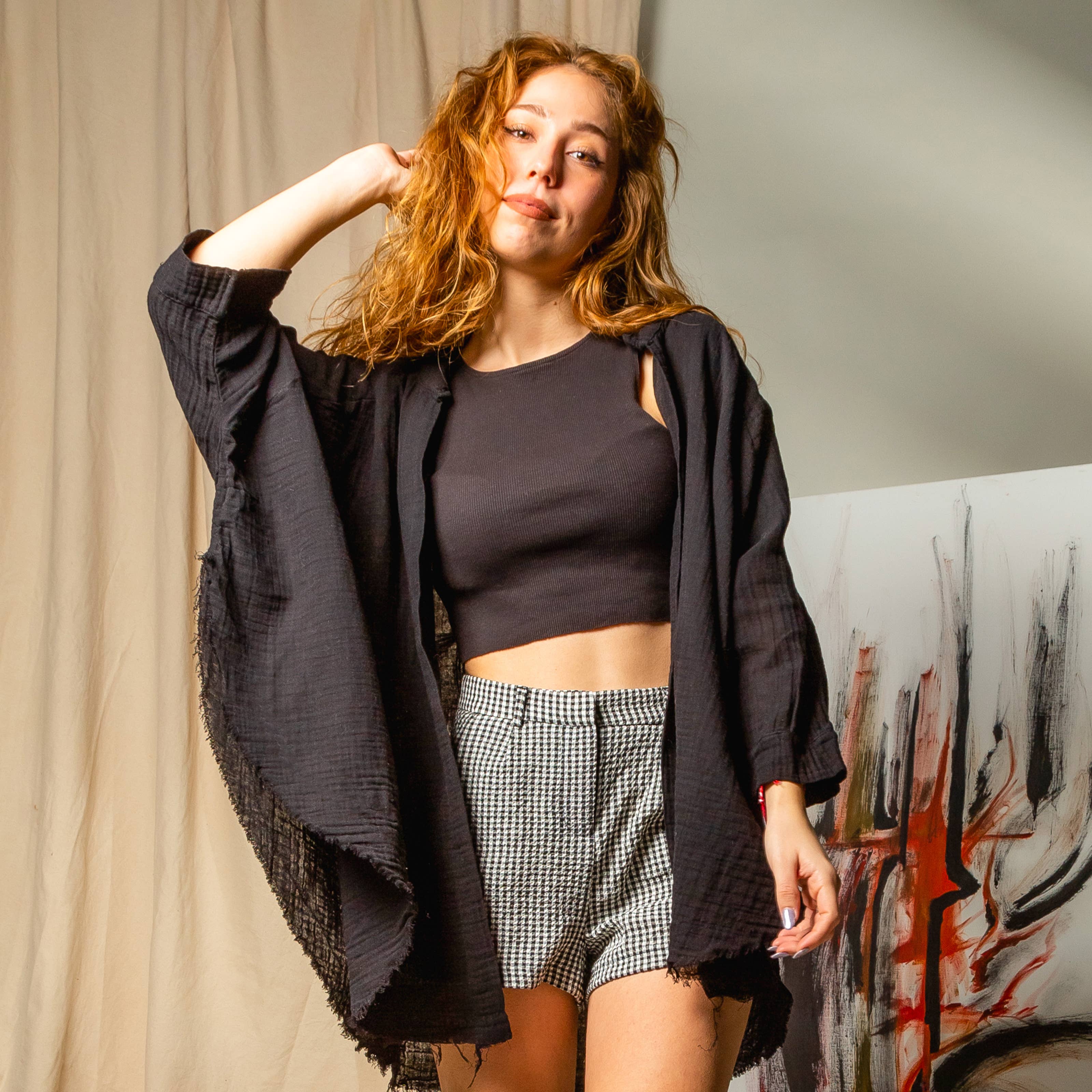 Moa - Wholesale Kimono - Women's - Boho Style Cream Muslin Poncho11