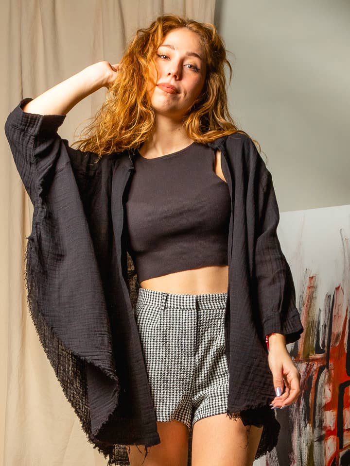 Moa - Wholesale Kimono - Women's - Boho Style Cream Muslin Poncho11