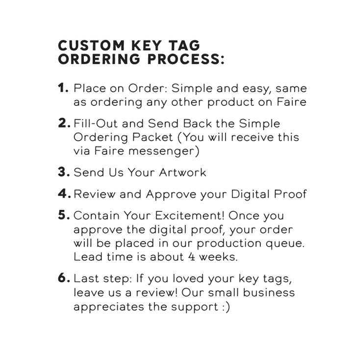 Three Potato Four - Wholesale Keychain - Unisex - Custom Key Tags (50 or 100 Pcs)