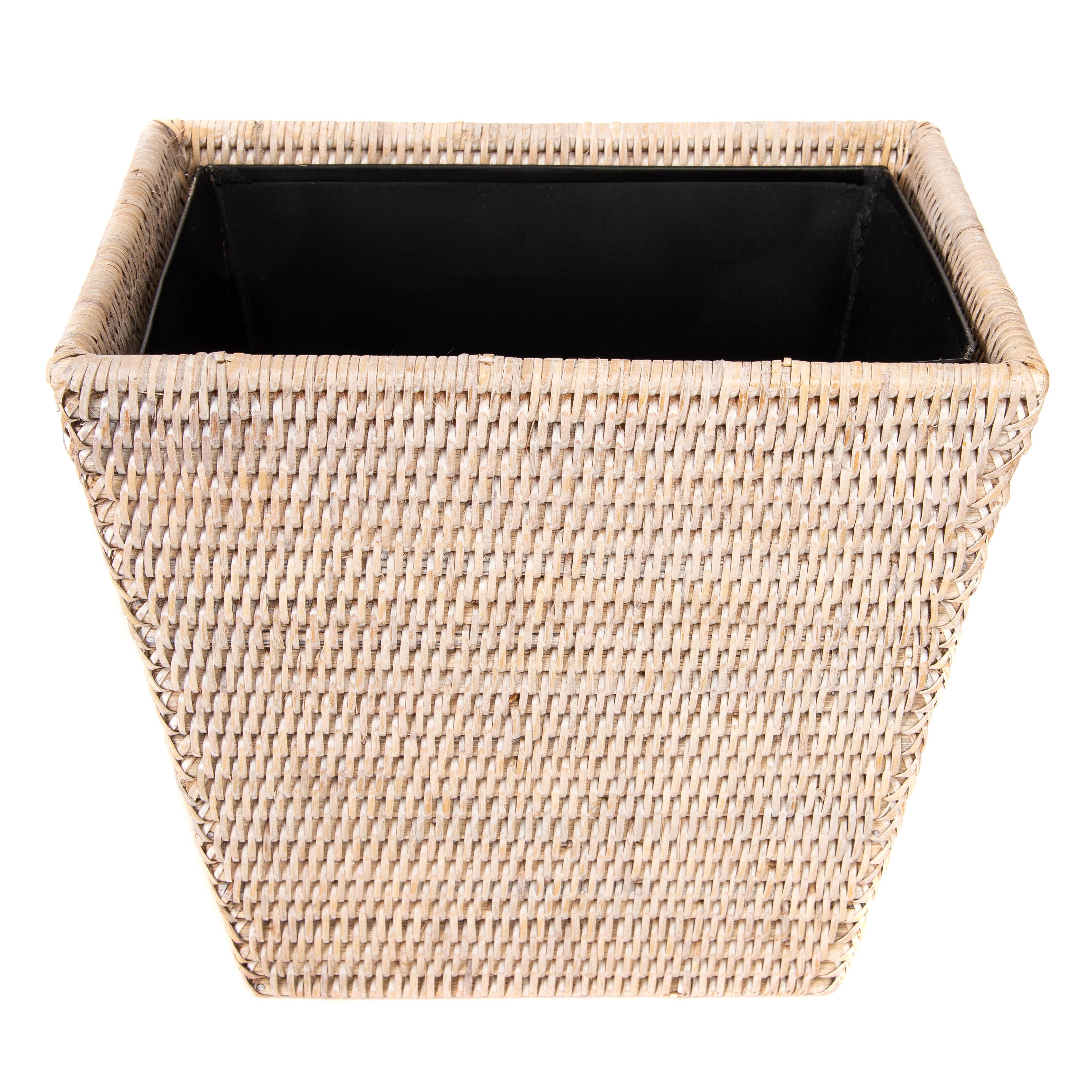 Artifacts Trading Company - Wholesale Trashcan/Trash Bin - Rattan Rectangular Tapered Waste Basket6