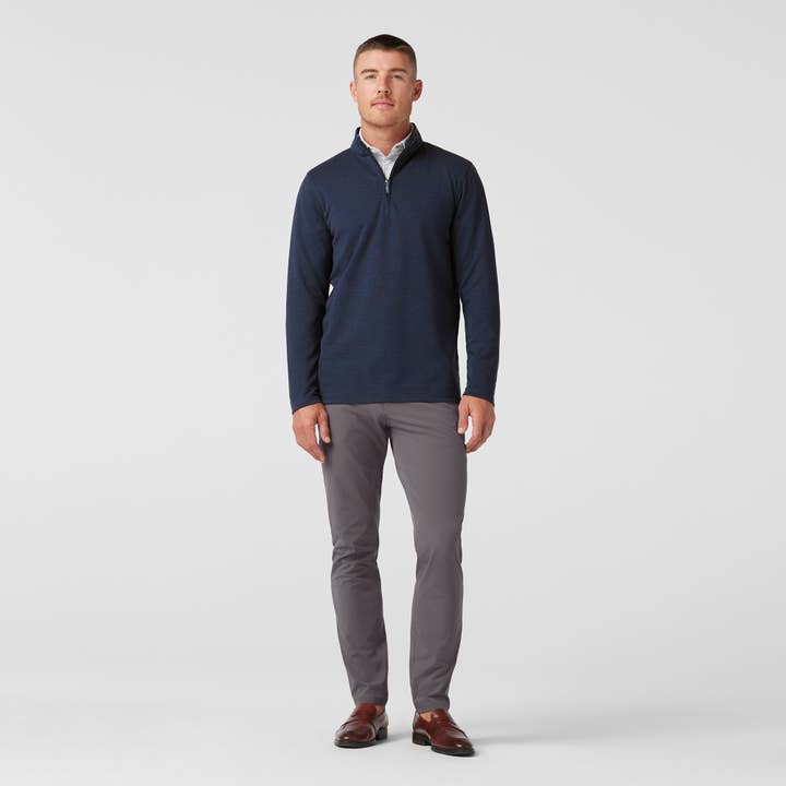 KPI Quarter Zip - Navy Heather for wholesale by Mizzen+Main