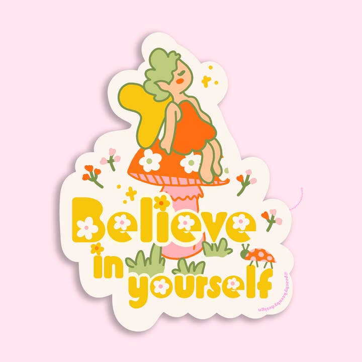 AUTOCOLLANT Croyez en Vous Fée 3,5" pour la vente par Peachy Keen by Design Co