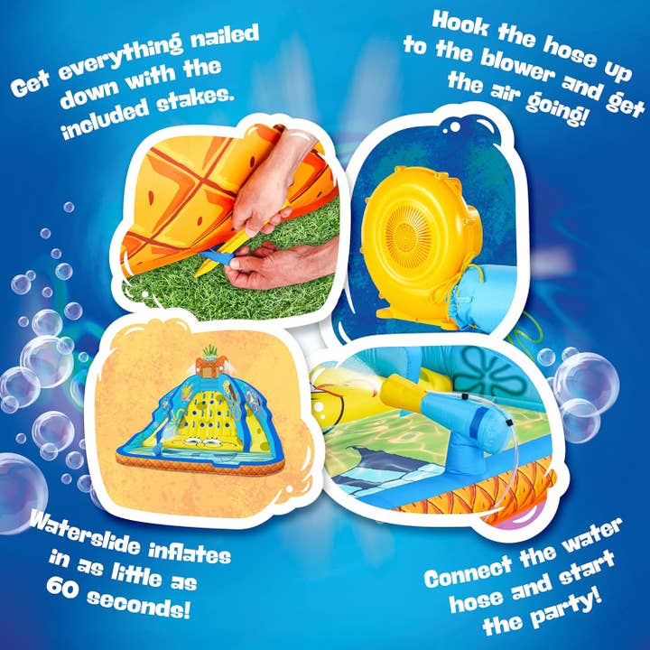 Sunny and Fun – wholesale Uppblåsbara leksaker – SpongeBob Ultra Climber uppblåsbar vattenrutschbana