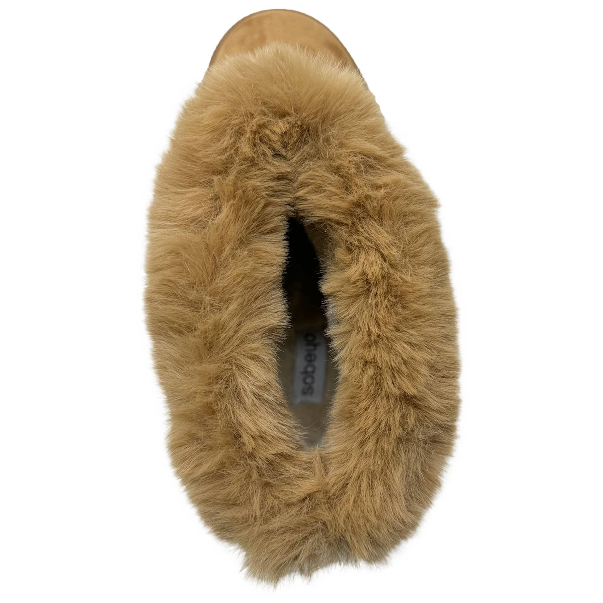 Women's Platform Booties Faux Suede Fur Lining Pull On Cuff Boots Tan Suede for wholesale on Faire5