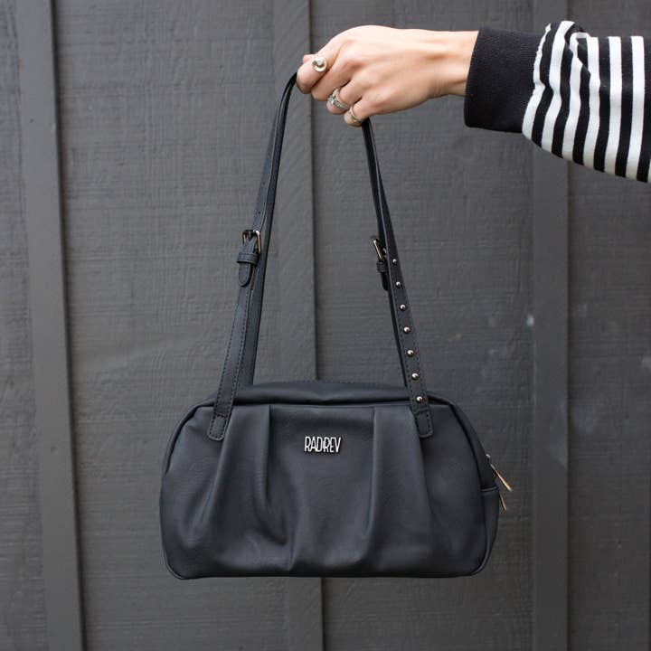 Tailor Shoulder Bag in Matte Black for wholesale by Rad Revolution