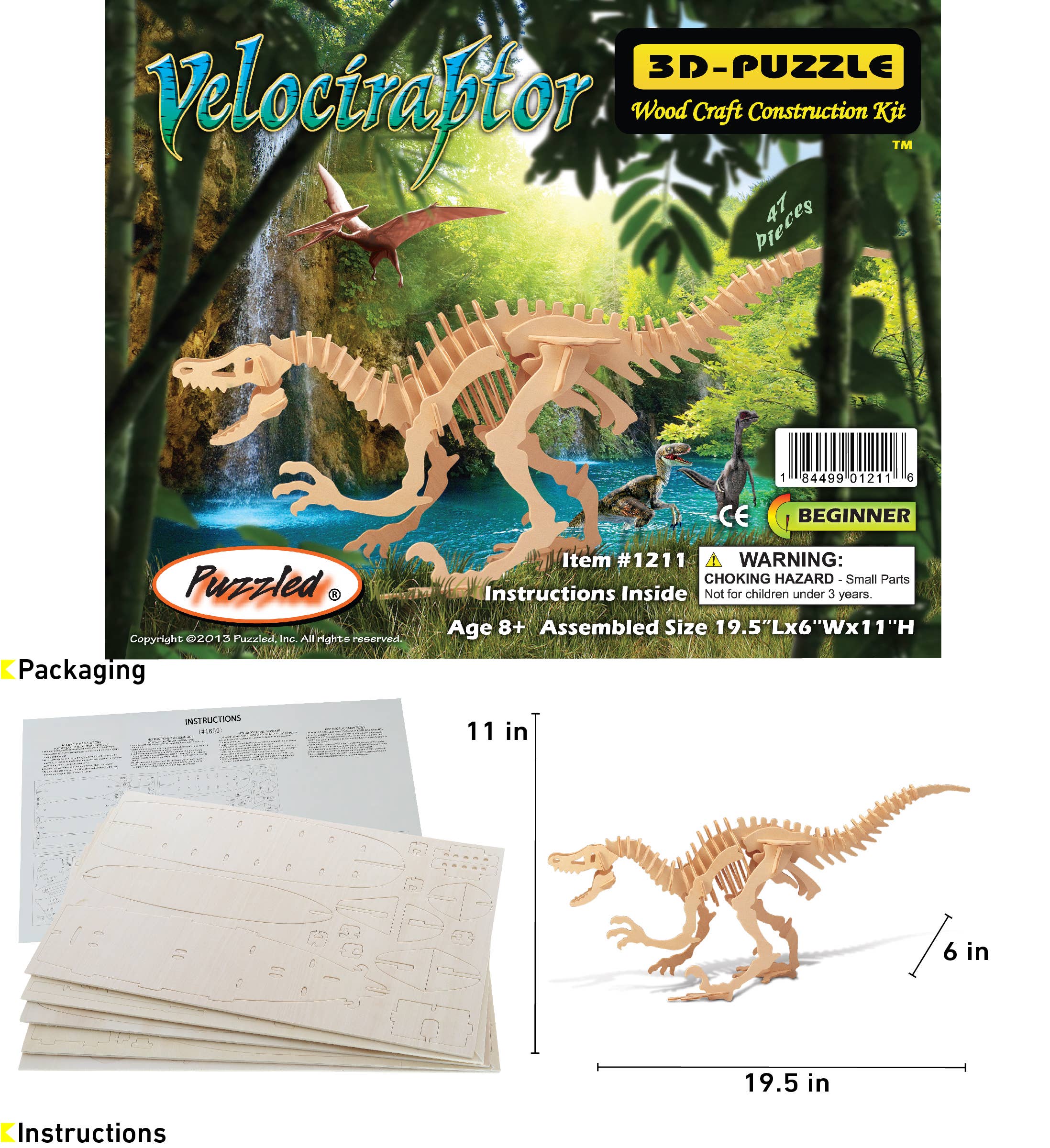 Cota Global - Wholesale Puzzle - Kids - 3D Puzzles - Velociraptor1