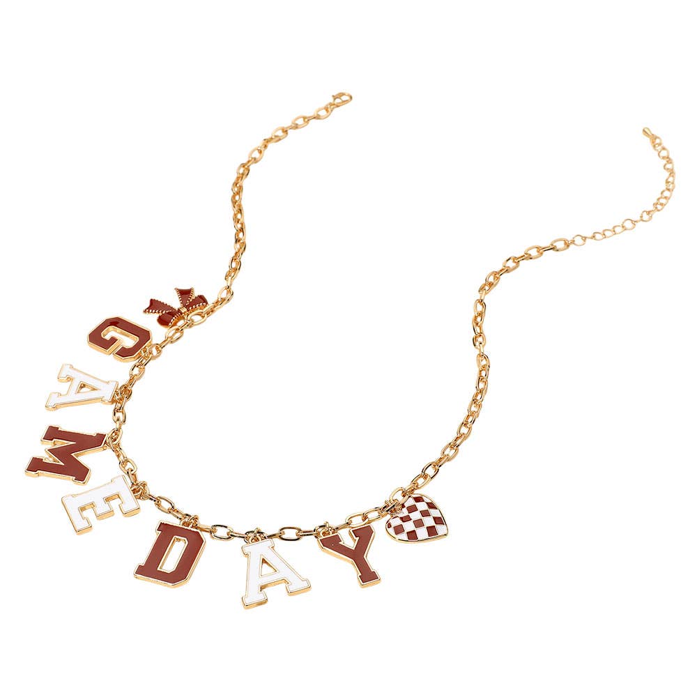Sensibling Corp. - Wholesale Pendant/Charm Necklace - GAME DAY Letter Charm Station Necklace5