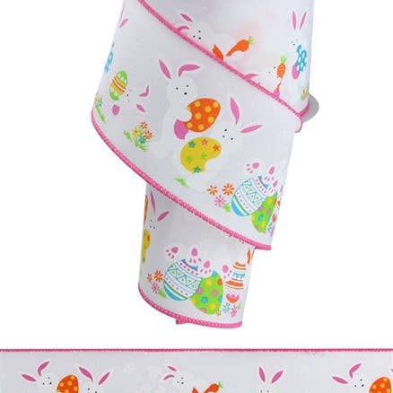 2,5 „X10Yd Bunny m/Æg Hvid/Multi RGC185427 for engroshandel hos Trendy tree