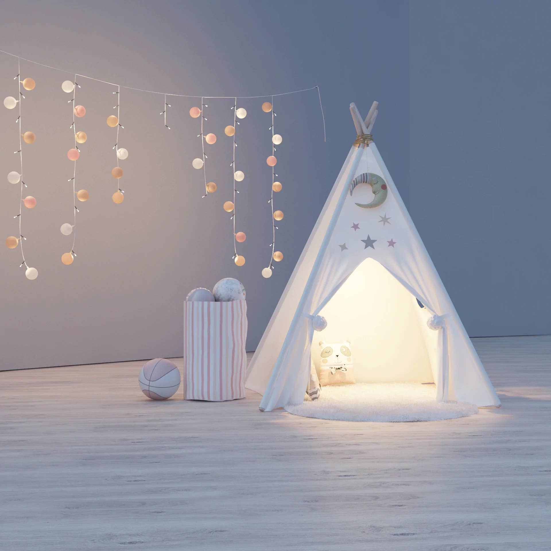 Forest Kids - Wholesale Tent - Kids - Nordic Kids Teepee Play Tent Made of 100% Cotton Canvas6