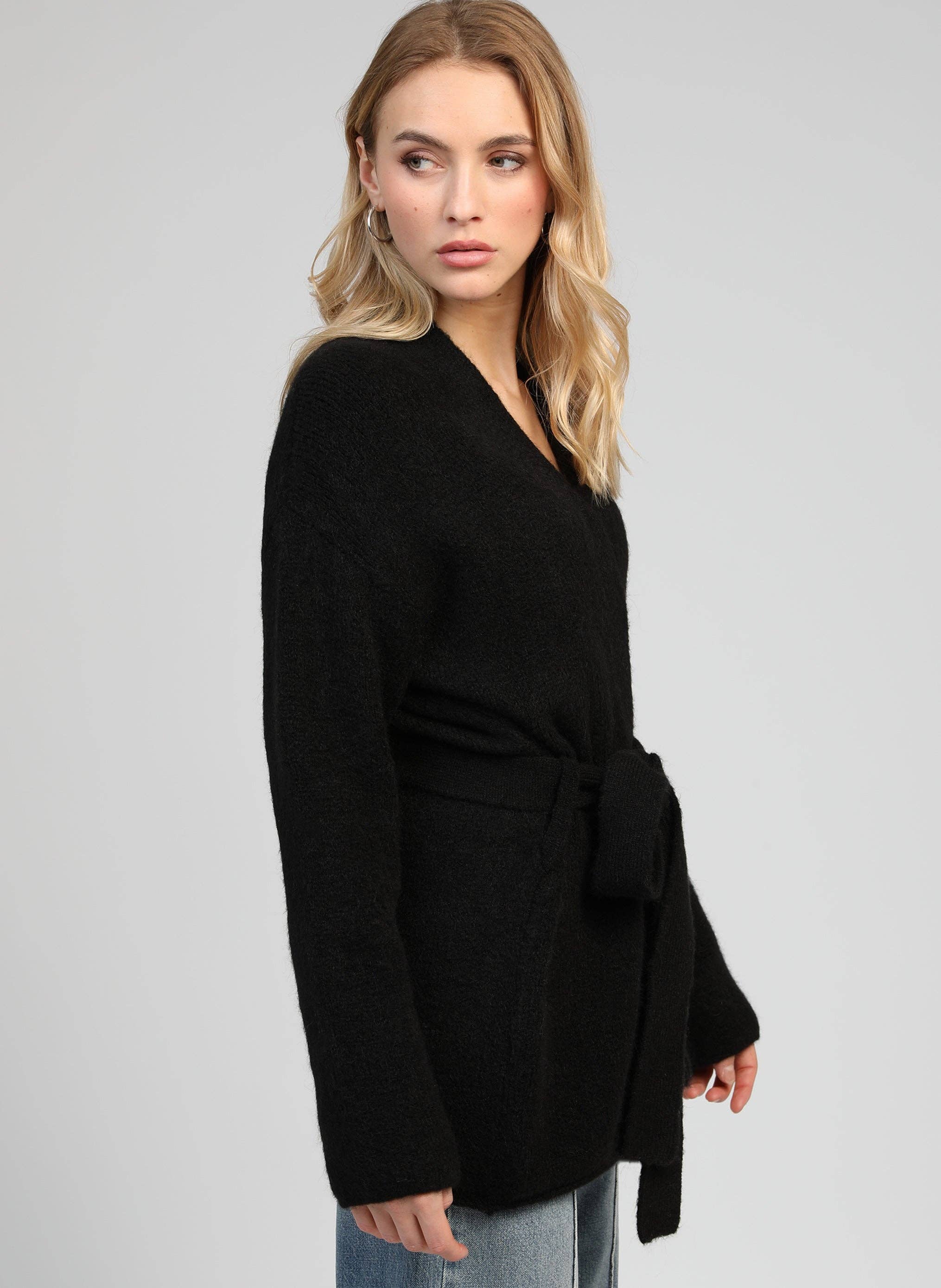 An'ge – Cardigan - Mulher por atacado – COLETE LOUNA preto3
