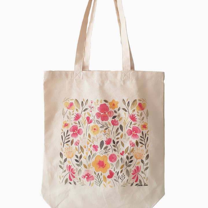 Floral Pattern Natural Cotton Tote Bag and other Purchase Wholesale plain canvas tote bags. Free Returns & Net 60 Terms on Faire trending on Faire.