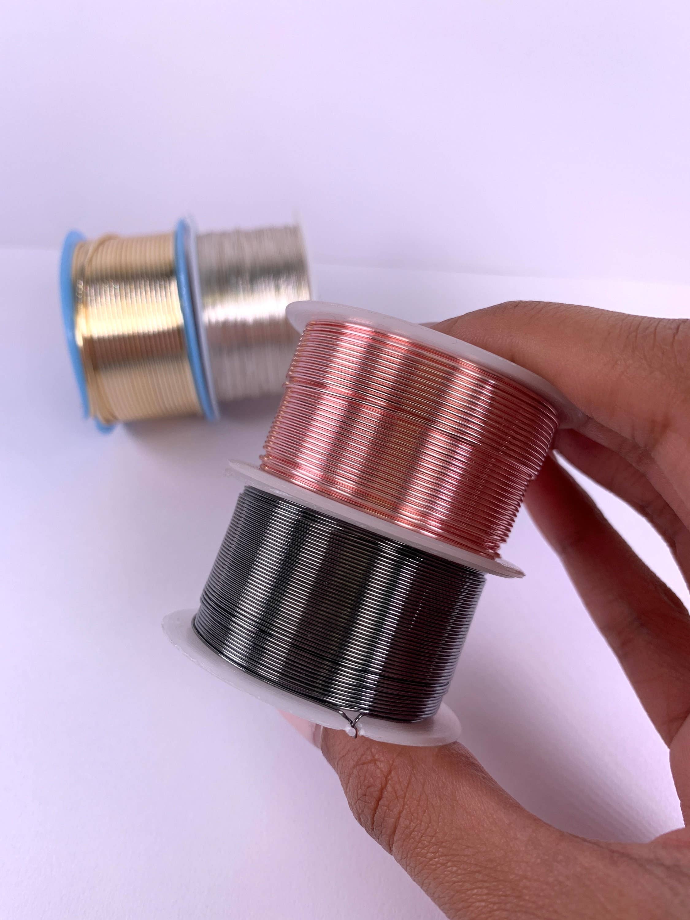 The Bead Bazaar - Vente Matériels de bricolage - Fil plaqué or pour la fabrication de bijoux, Fourniture de fil d'or non ternissant, Fil non ternissant, Fil de calibre 14, Fil d'or épais, Emballage de fil d'or, Bijoux7