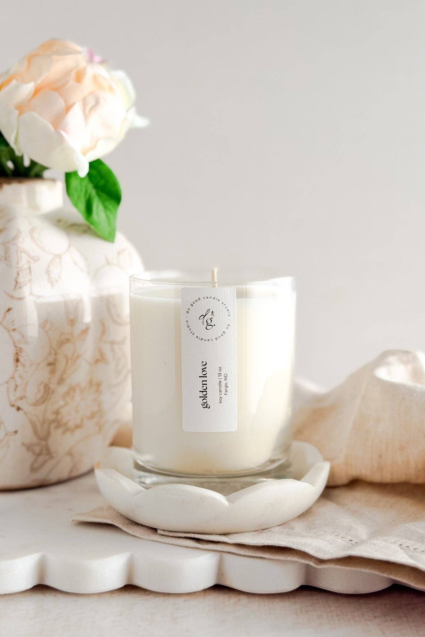 Do Good Candle Studio - Wholesale Jar/Filled Candle - Golden Love | Love Collection | Soy Candle