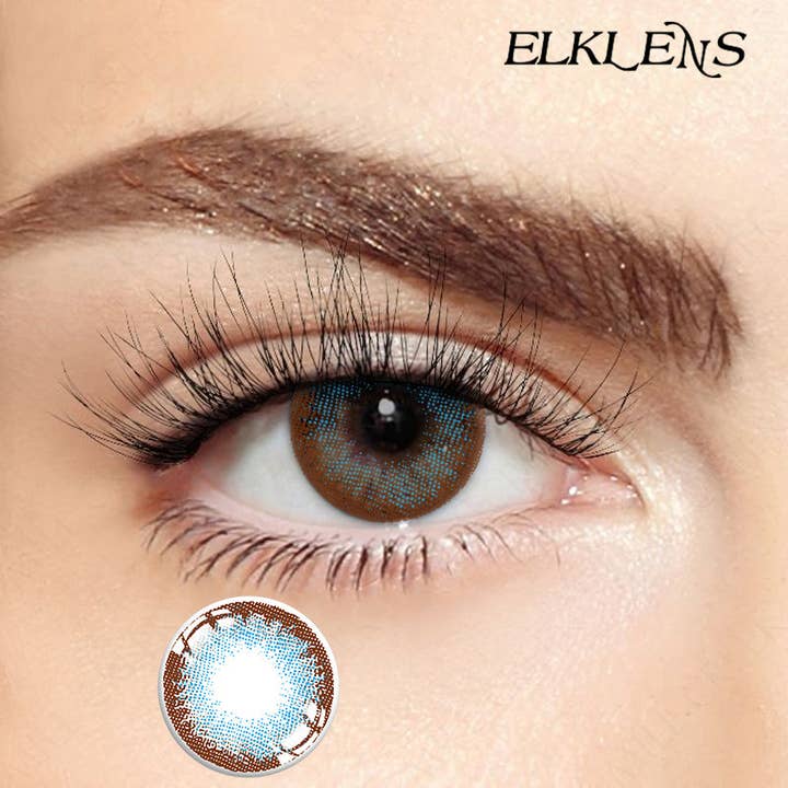 ELKLENS Sweet Chestnut Blue Colored Contact Lenses for wholesale by ELKLENS