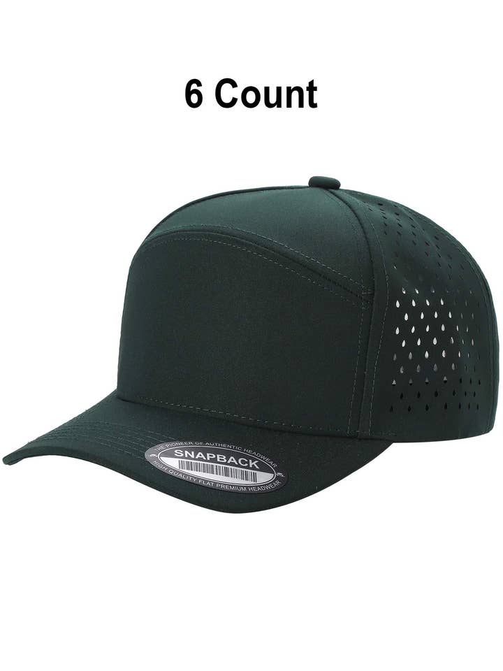 6-Panel Laser Vented Snapback Hat for wholesale by Radyan
