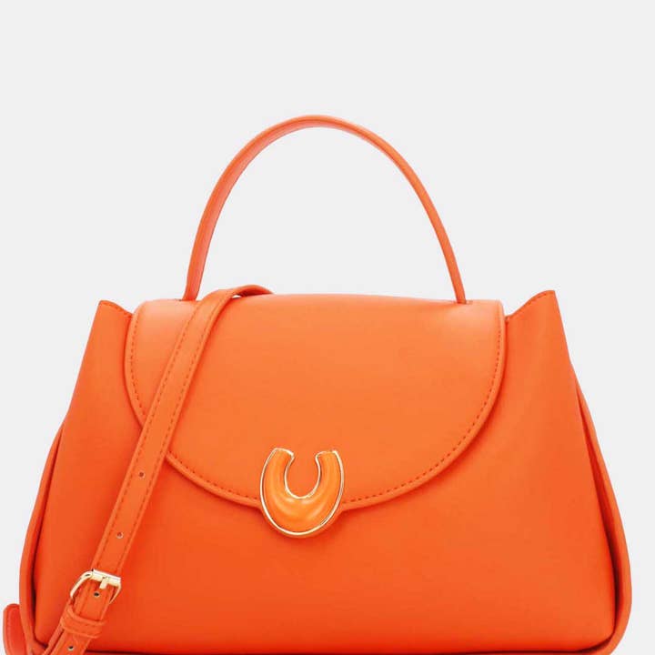 Tom&Eva (F.D.M diffusion) - Vente Sac à main avec poignée sur le dessus – femme - Sac à Main Fermoir Boucle de Fer à Cheval-691312