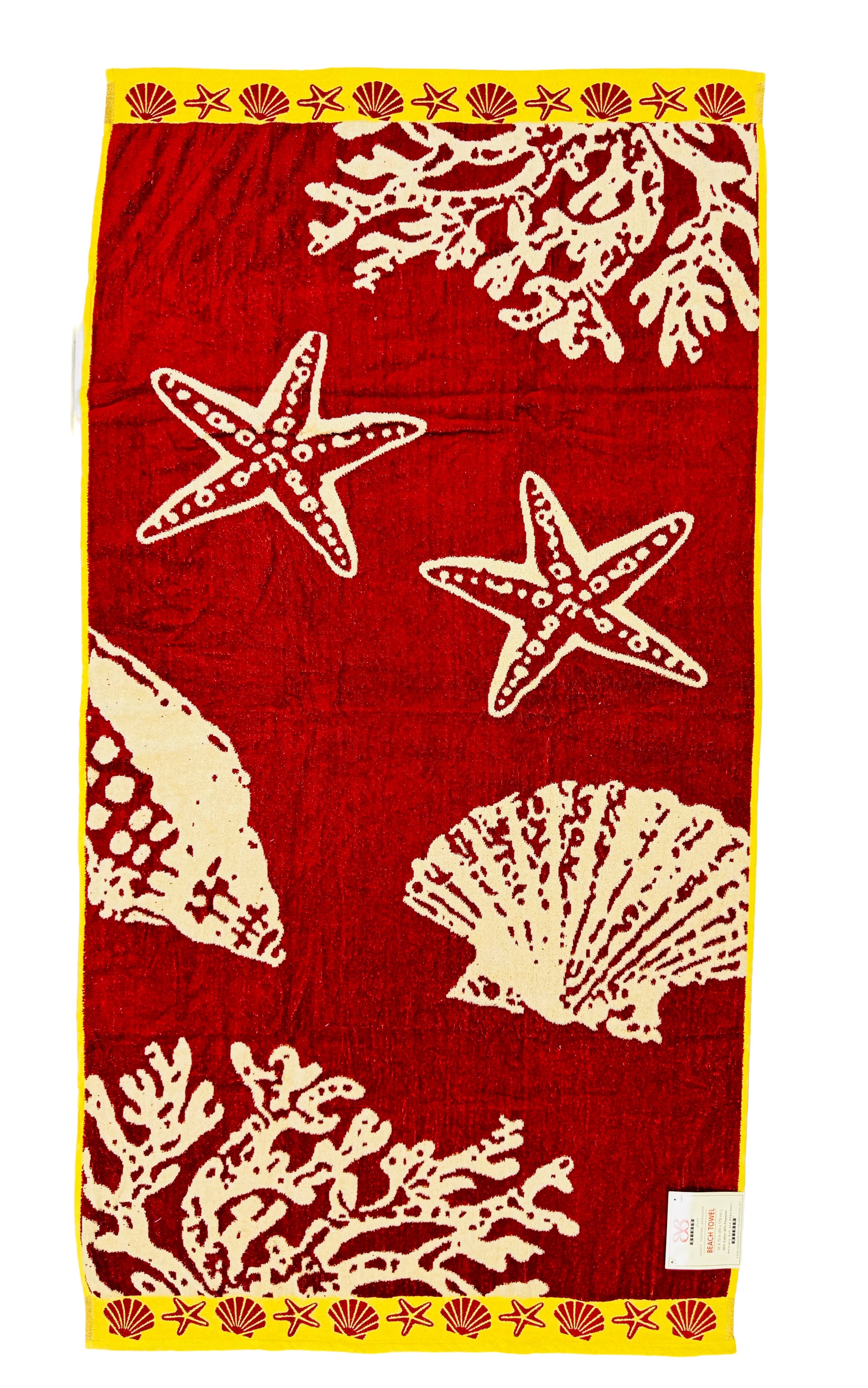 Bed Bath Fashions - Wholesale Beach Towel - BIBB Home 20 LB Cotton Velour Beach Towels with Terry Back7