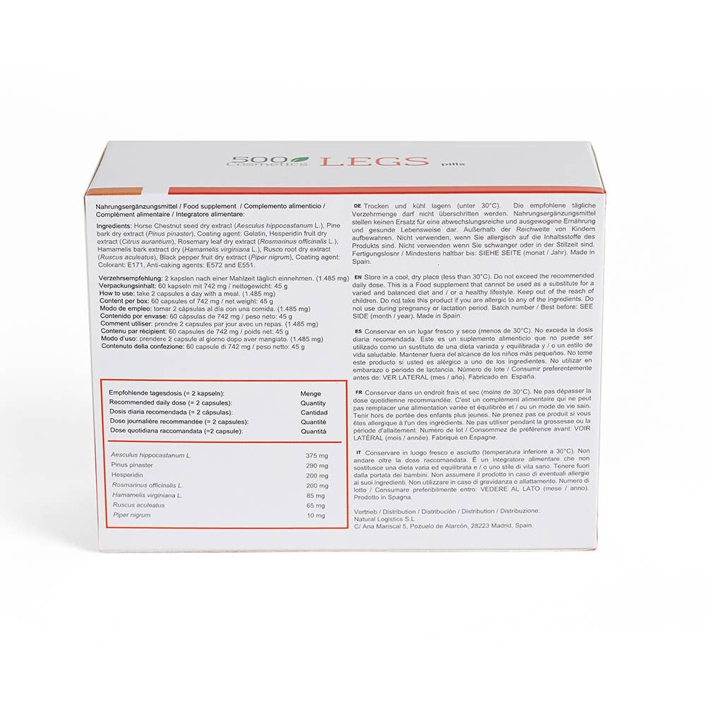 500cosmetics - Wholesale Oral Supplement/Vitamin - 500COSMETICS LEGS PILLS, FOR VARICOSE VEINS AND THEIR PREVENTION2