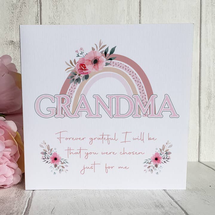 Grandma Rainbow Card - Forever Grateful for wholesale by TM Giftware