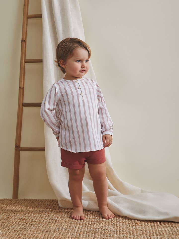 Wit babysetje voor jongens met rode strepen voor wholesale door Dadati