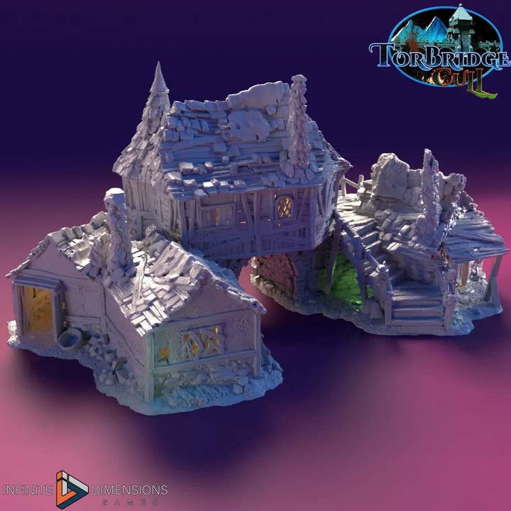 Sloppenwijk Appartementencomplex Miniatuur Bouwset - Dnd, Wargaming, Modeltrein | Dorp | Stad | Middeleeuws | Fantasie | D&D | Terrein | Torbridge Cull voor wholesale door The Beaver and Broadsword