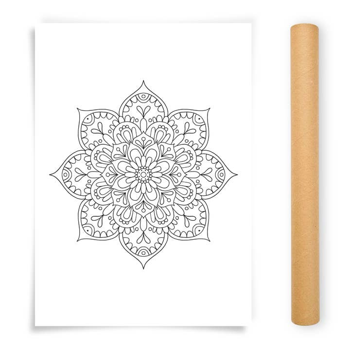 Mandala Coloring Poster for wholesale by Anna Grunduls Design
